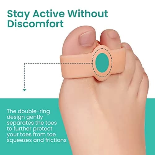 Welnove Bunion Corrector Pack of 12 | Toe Separators for Overlap & Bunions, Soft Gel, Reusable, Suitable for Men & Women thumbnail 4