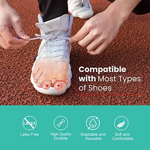 Welnove Bunion Corrector Pack of 12 | Toe Separators for Overlap & Bunions, Soft Gel, Reusable, Suitable for Men & Women thumbnail 5