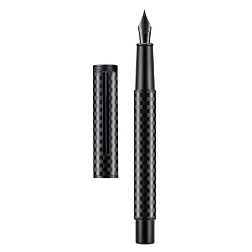 Asvine 1861 Black Forest Carbon Fiber Fountain Pen 13.6cm (5.35in) | Smooth Writing, Metal Case Set thumbnail 1