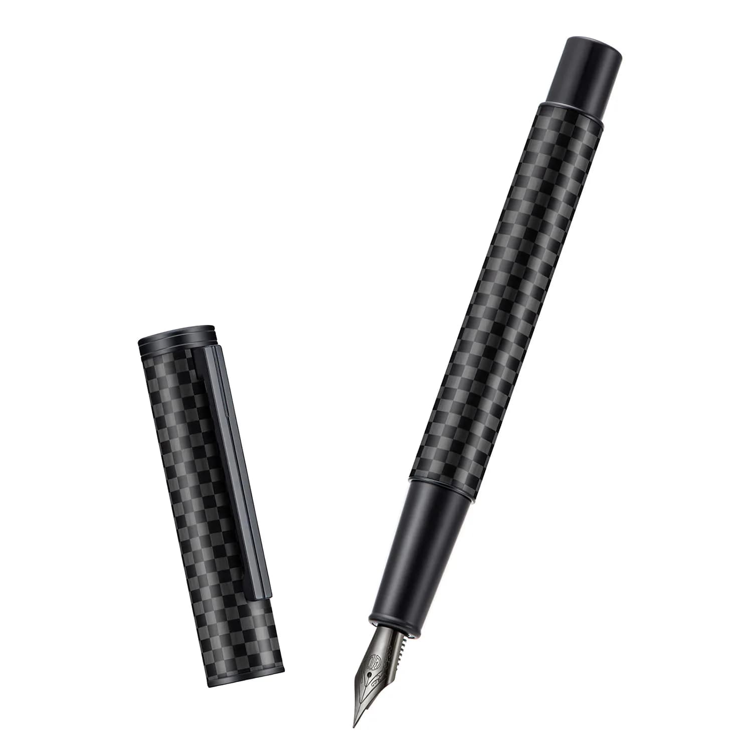 Asvine 1861 Black Forest Carbon Fiber Fountain Pen 13.6cm (5.35in) | Smooth Writing, Metal Case Set - view 2