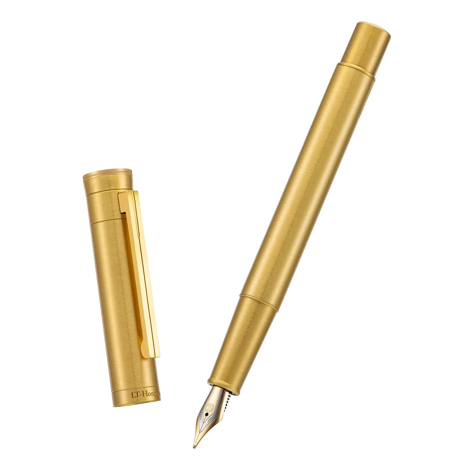 Asvine 1861 Brass Fountain Pen with Long Blade Nib, Classic Design, Smooth Writing, Converter & Metal Case Set | 0.7-0.9 mm - view 2