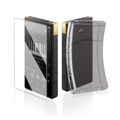 AudioPartner Soft Clear TPU Protective Shell Case with Tempered Glass for Sony Walkman NW-ZX700 NW-ZX706 NW-ZX707 | Protects Against Scratches and Drops thumbnail 1