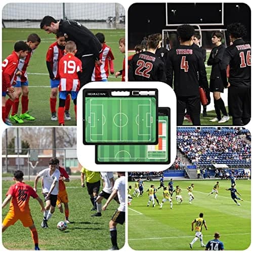 HIGHRAZON Dry Erase Soccer Clipboard 16.5''Lx12.4''W | Portable Double-Sided Coaching Board thumbnail 7