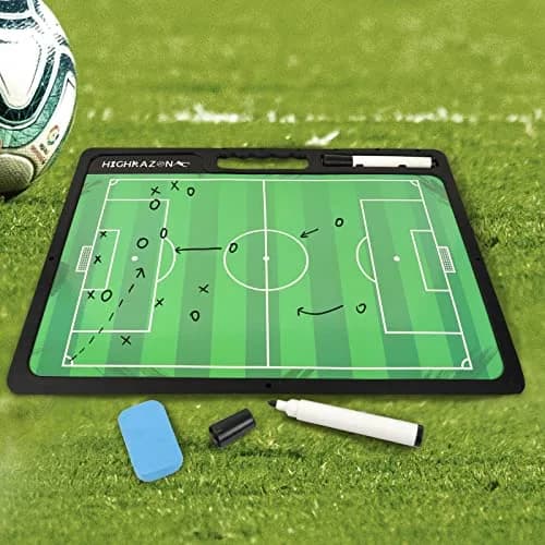 HIGHRAZON Dry Erase Soccer Clipboard 16.5''Lx12.4''W | Portable Double-Sided Coaching Board thumbnail 3