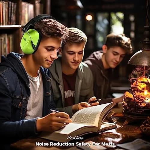 ProCase NRR 28dB Passive Noise Reduction Earmuffs | ANSI S3.19 Certified, Adjustable Headband, Foldable Design thumbnail 4