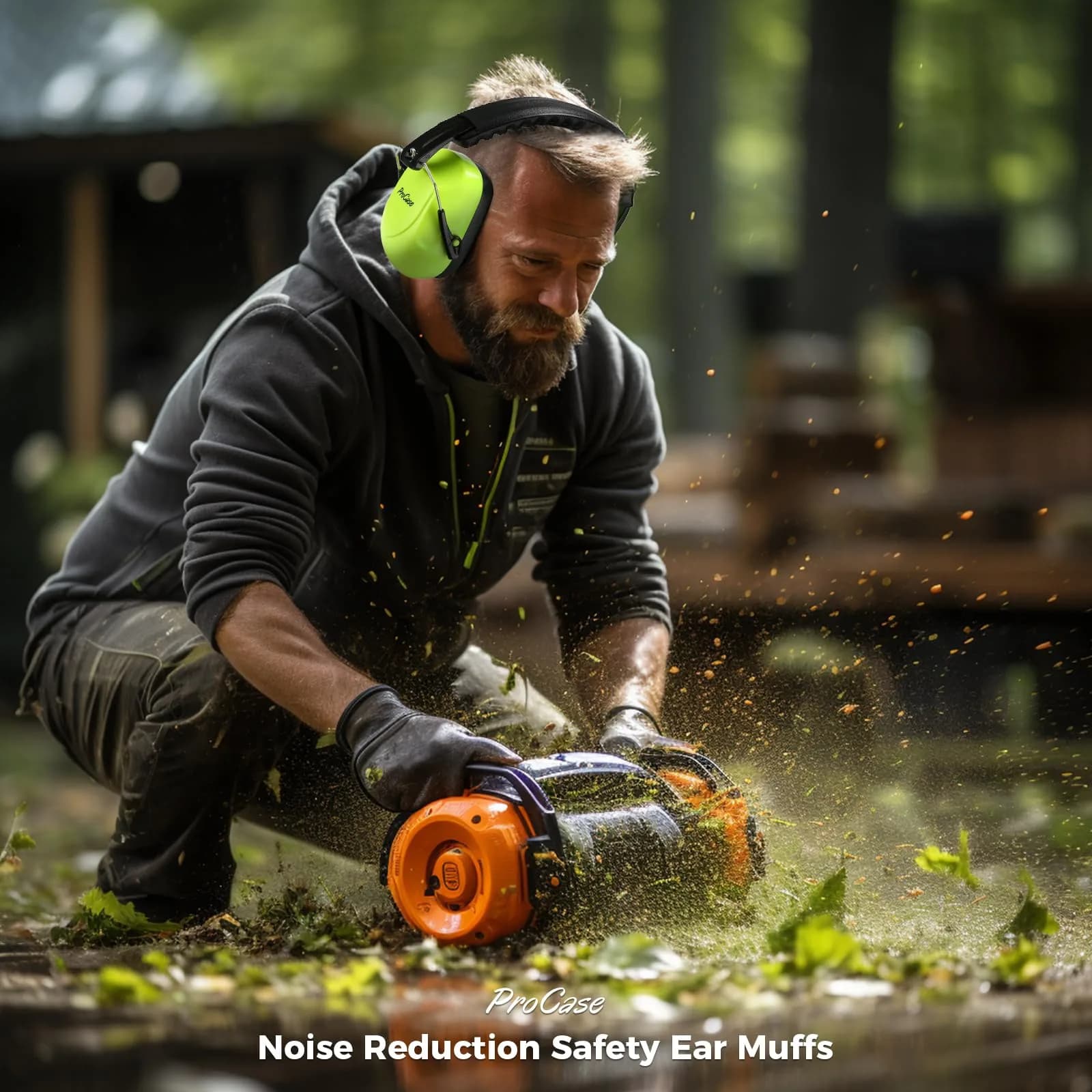 ProCase NRR 28dB Passive Noise Reduction Earmuffs | ANSI S3.19 Certified, Adjustable Headband, Foldable Design - view 5