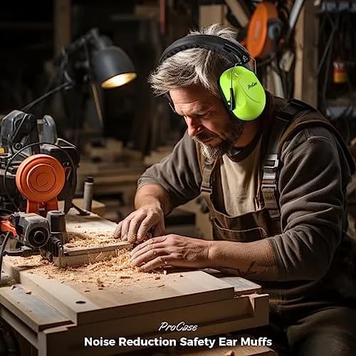 ProCase NRR 28dB Passive Noise Reduction Earmuffs | ANSI S3.19 Certified, Adjustable Headband, Foldable Design thumbnail 6