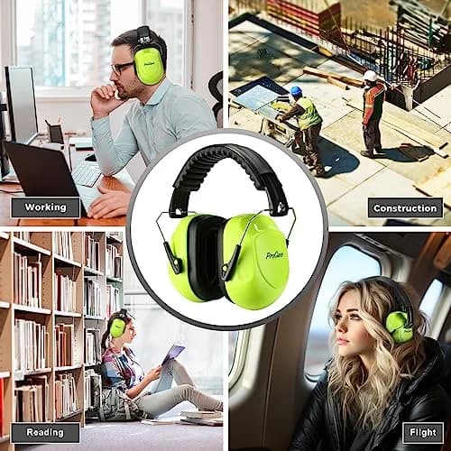 ProCase NRR 28dB Passive Noise Reduction Earmuffs | ANSI S3.19 Certified, Adjustable Headband, Foldable Design thumbnail 7