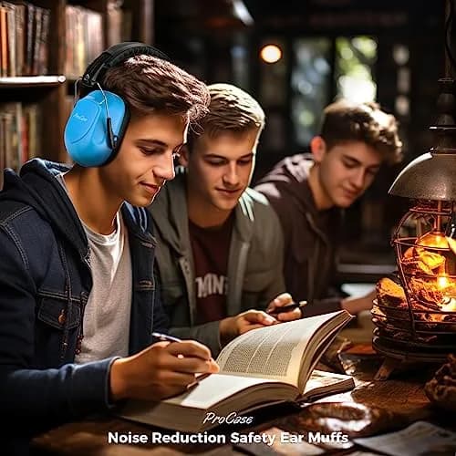 ProCase NRR 28dB Noise Cancelling Earmuffs | ANSI S3.19 Certified, Foldable & Adjustable for Adults & Teens thumbnail 5