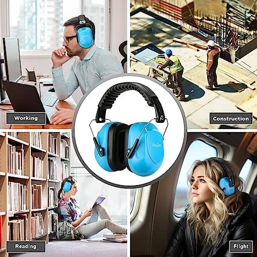 ProCase NRR 28dB Noise Cancelling Earmuffs | ANSI S3.19 Certified, Foldable & Adjustable for Adults & Teens thumbnail 6