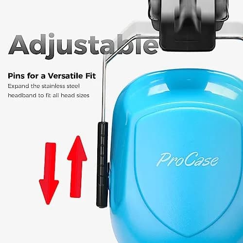 ProCase NRR 28dB Noise Cancelling Earmuffs | ANSI S3.19 Certified, Foldable & Adjustable for Adults & Teens thumbnail 2