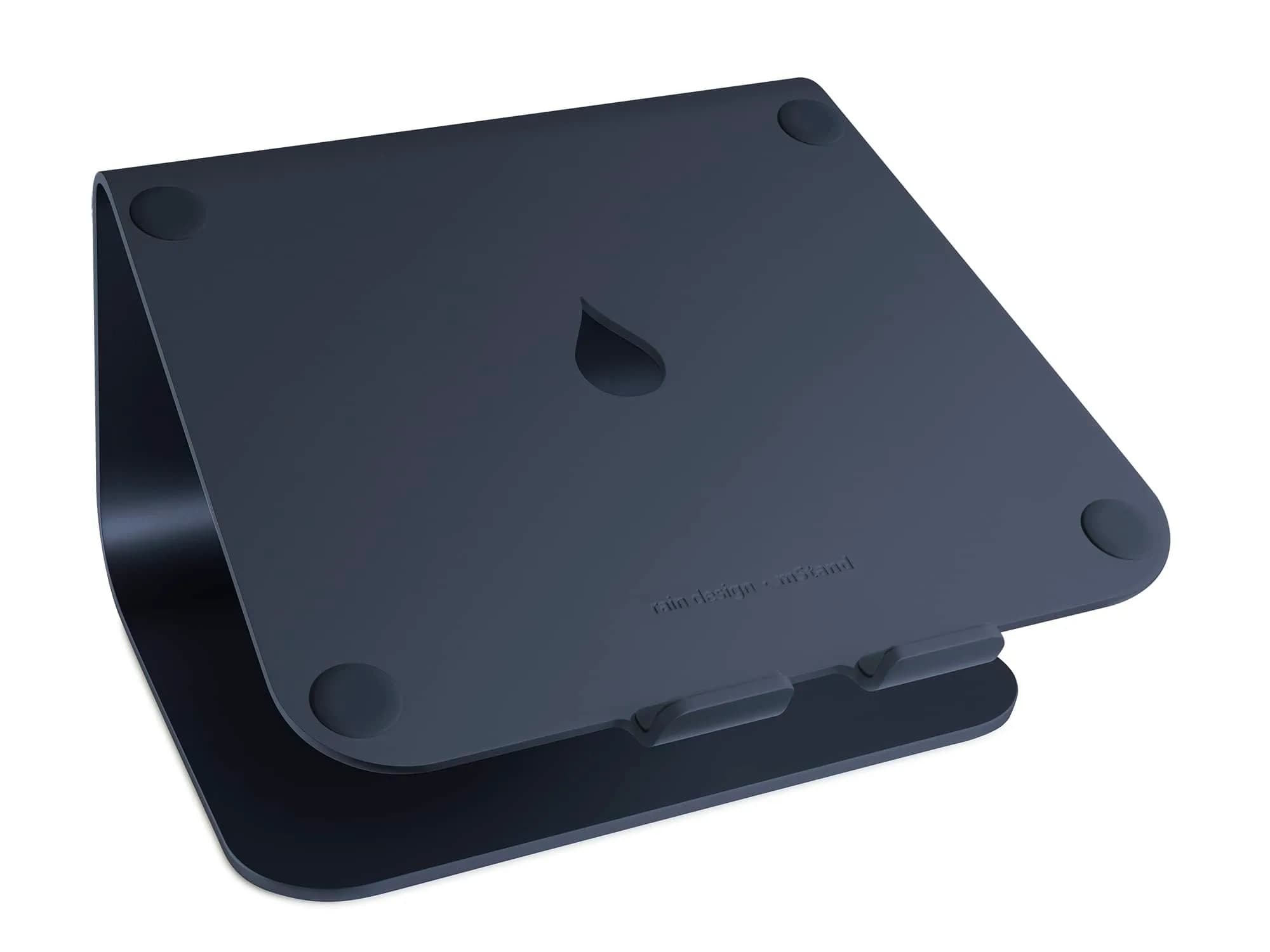 Rain Design mStand Laptop Stand Midnight | 15.6" (39.4 cm) Aluminum Ergonomic Riser — Midnight