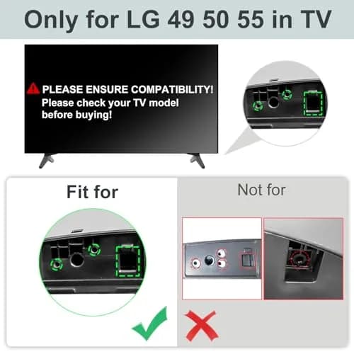 Maozhren Replacement TV Stand Legs for LG 49-55 Inch TVs | Includes Screws & Instructions thumbnail 3
