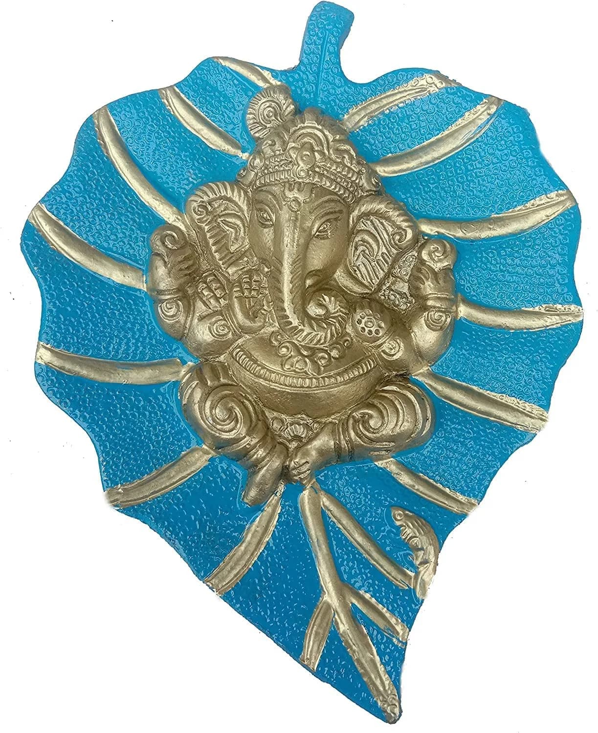 Craft Trade Blue Metal Wall Hanging Sculpture 19cm (7.5") x 15cm (6") | Vastu Item for Good Luck