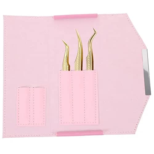 Beaupretty Lash Tweezer Case Pink | Portable Eyelash Extension Storage Bag for Travel & Home thumbnail 4