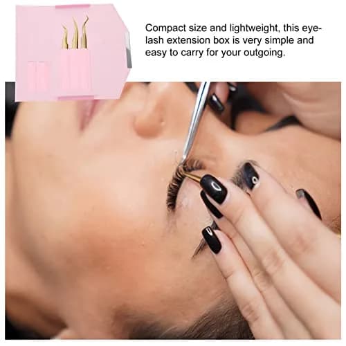 Beaupretty Lash Tweezer Case Pink | Portable Eyelash Extension Storage Bag for Travel & Home thumbnail 5