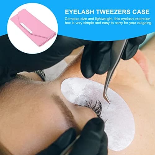 Beaupretty Lash Tweezer Case Pink | Portable Eyelash Extension Storage Bag for Travel & Home thumbnail 7