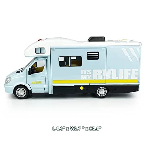 VIIGER Toy Camper RV Motorhome for Kids 8.3"L x 2.7"W x 3.6"H | Diecast Metal Play Vehicle thumbnail 2