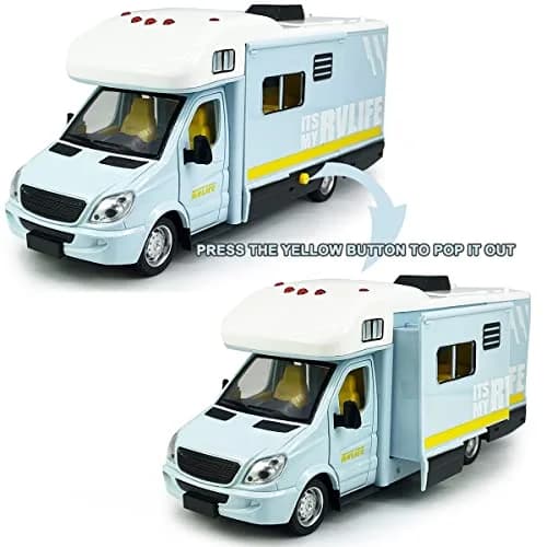 VIIGER Toy Camper RV Motorhome for Kids 8.3"L x 2.7"W x 3.6"H | Diecast Metal Play Vehicle thumbnail 3