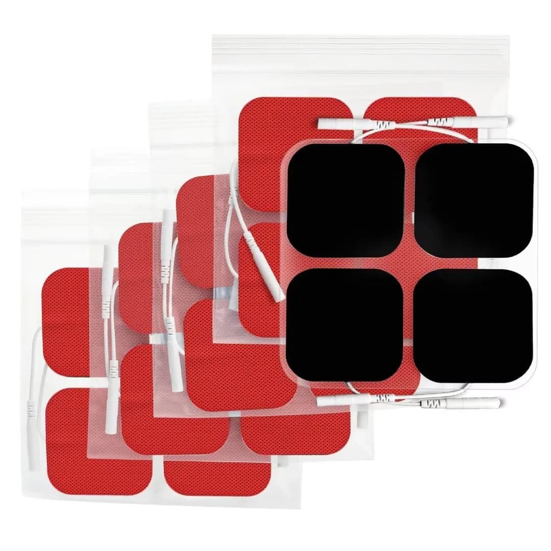 AUVON TENS Unit Electrode Pads 20-Pack | Upgraded Self-Stick, 2"x2", Red - main product image