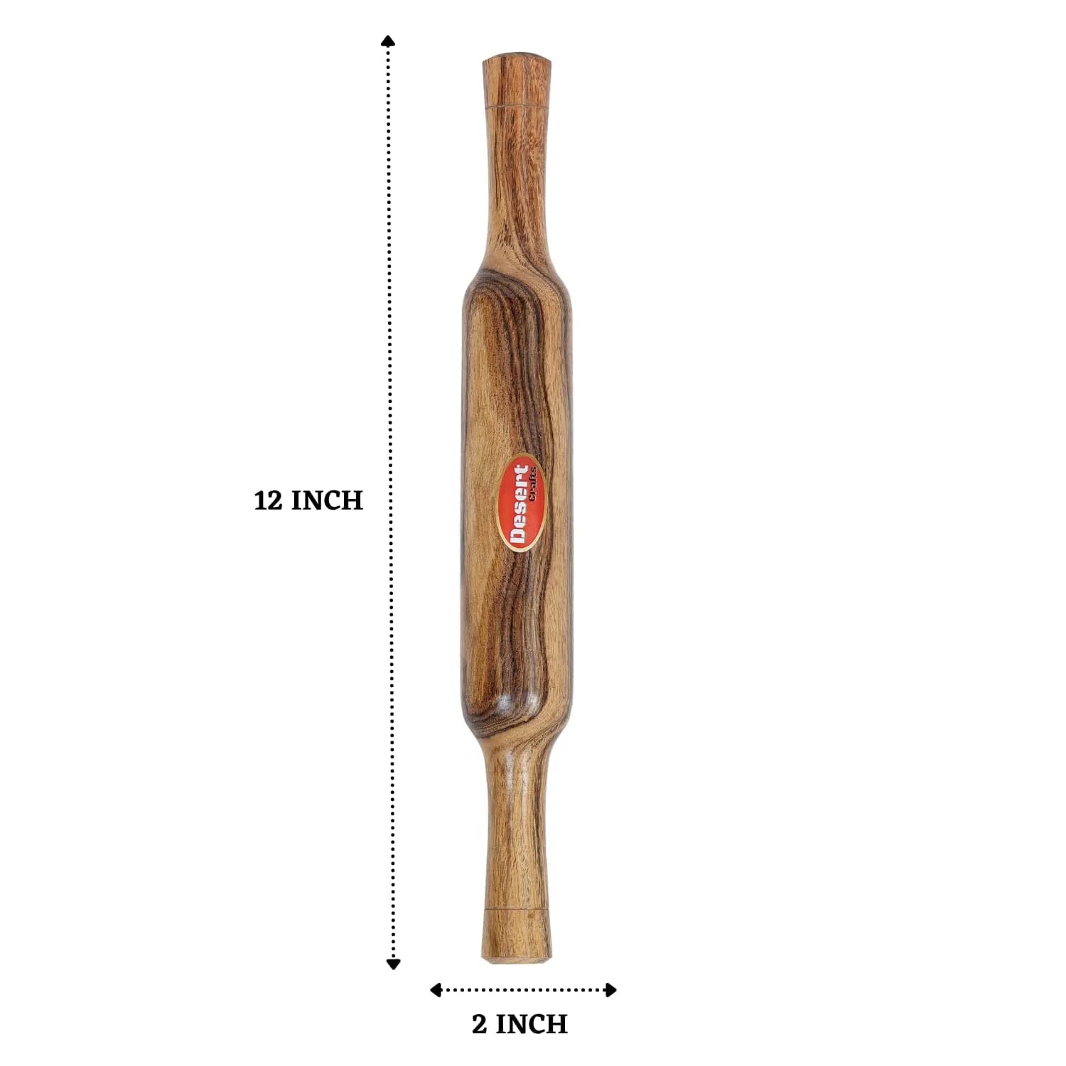 Desert Crafts 10 Inch Plywood Chakla with 12 Inch Wooden Belan | Handmade Indian Kitchen Tool - view 5