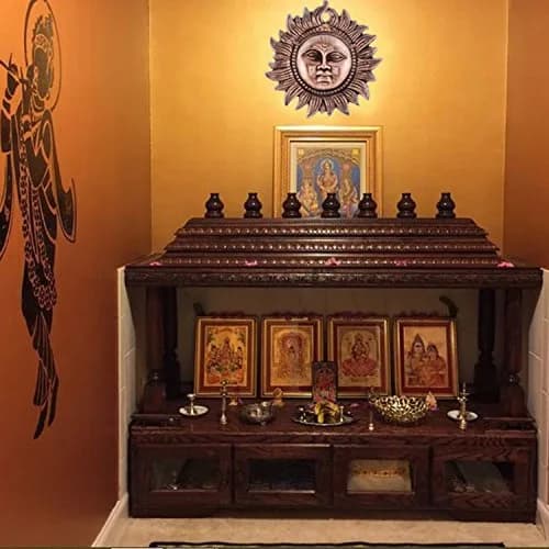 Craft Trade Copper Sun Idol Metal Wall Decor 20cm (8 Inches) | Vastu Items for Good Luck thumbnail 6