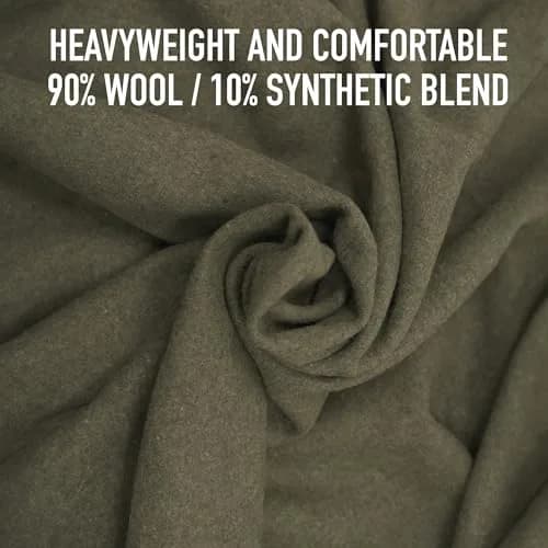 Rothco European Surplus Style Wool Blanket 1.1 lb (0.5 kg) | 66" x 90" Striped thumbnail 2