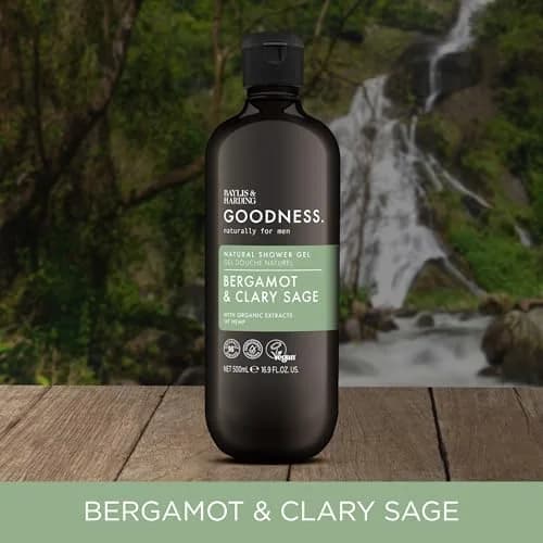 Baylis & Harding Natural Shower Gel 16.9 Fl Oz | Hemp-infused, Sulfate-Free, Vegan, Recyclable Pack thumbnail 3