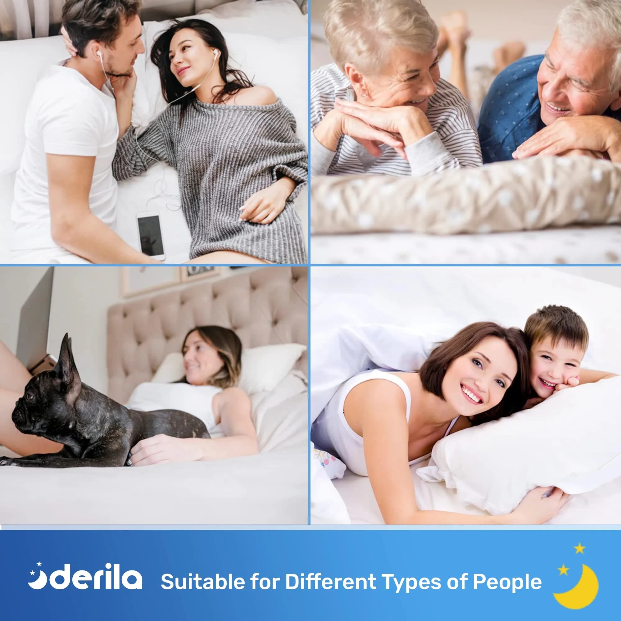 Derila White Pillowcase Cover for Neck Pillow, 50cm x 30cm (19.7" x 11.8") | Zippered, Breathable, Gentle on Skin - view 6