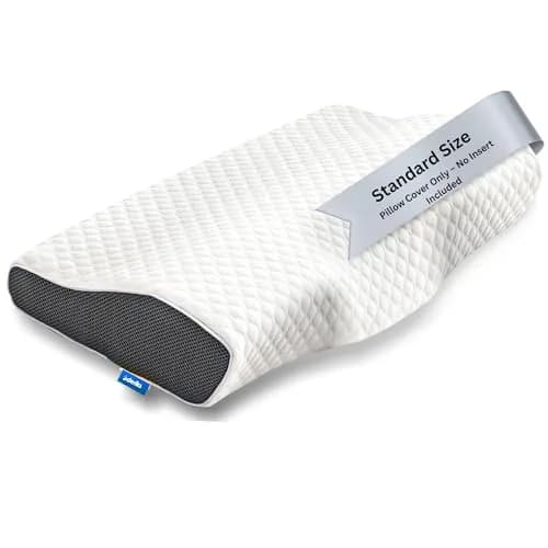 Derila White Pillowcase Cover for Neck Pillow, 50cm x 30cm (19.7" x 11.8") | Zippered, Breathable, Gentle on Skin thumbnail 1