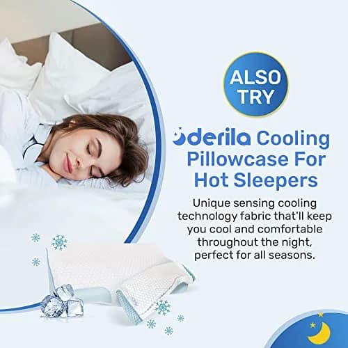 Derila White Pillowcase Cover for Neck Pillow, 50cm x 30cm (19.7" x 11.8") | Zippered, Breathable, Gentle on Skin thumbnail 7