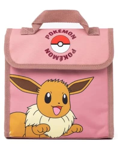 Pokémon Eevee Kids 4 Piece Backpack Set Brown Pink Rucksack Lunch Bag Pencil Case Water Bottle School Accessories Bundle thumbnail 5