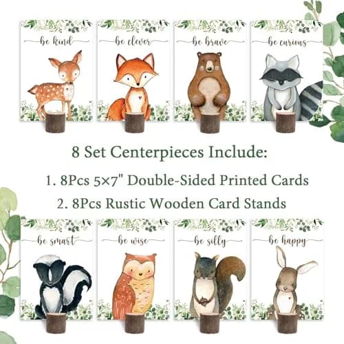 Buerhanerry Woodland Centerpieces 8 pcs | Woodland Baby Shower Table Decor thumbnail 2