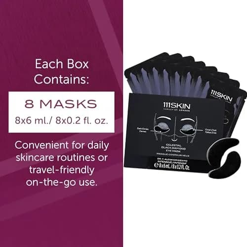 111SKIN Black Diamond Eye Mask Hydrating Under Eye Patches 8 Pairs | Brighten & Firm with Collagen & Diamond Dust thumbnail 6
