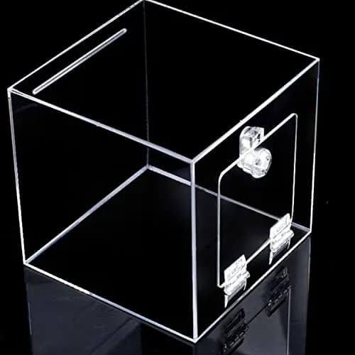 Sliverdew Transparent Acrylic Piano Hinges 65x40 mm (4-Pack) | Self-Adhesive Cabinet Door Hinges thumbnail 6