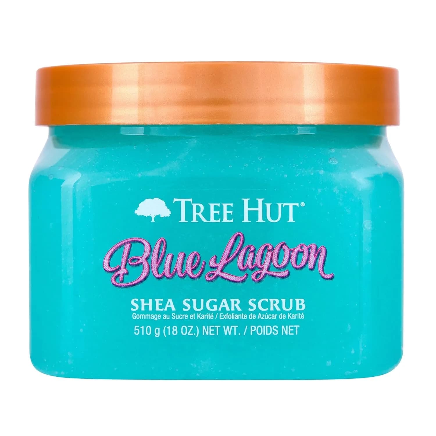 Tree Hut Shea Sugar Scrub, Blue Lagoon, 18 oz | Oceanic Benefits & Hydration - main product image