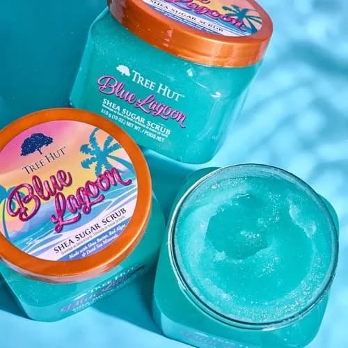 Tree Hut Shea Sugar Scrub, Blue Lagoon, 18 oz | Oceanic Benefits & Hydration thumbnail 5