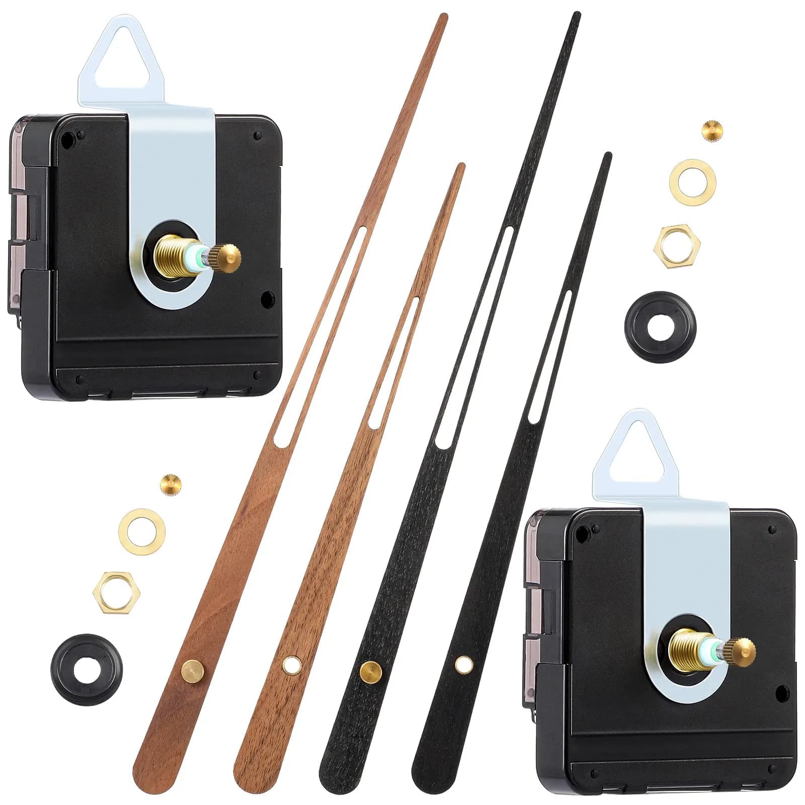 Jadive 2 Pcs Clock Movement Long Shaft | Fit for 24'' Clock, 32.5mm Shaft, DIY Repair
