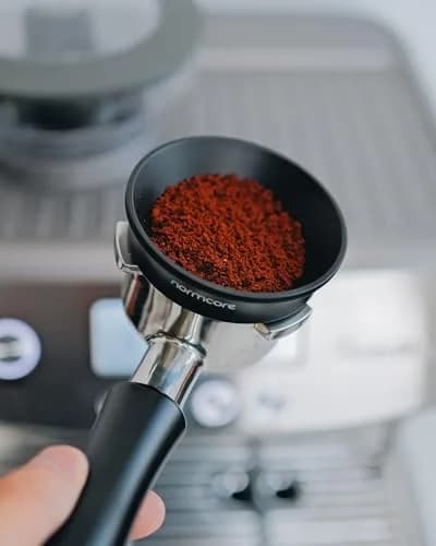 Normcore 54mm Magnetic Dosing Funnel V2 - Espresso Coffee Dosing Ring - 18mm Anodized Aluminum with 8 Neodymium Magnets Fits 54mm Breville Portafilter thumbnail 6