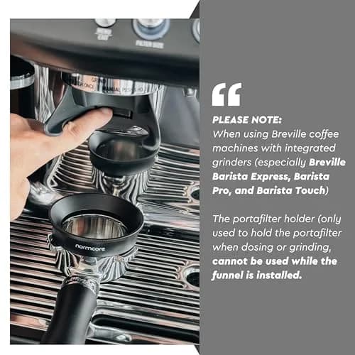 Normcore 54mm Magnetic Dosing Funnel V2 - Espresso Coffee Dosing Ring - 18mm Anodized Aluminum with 8 Neodymium Magnets Fits 54mm Breville Portafilter thumbnail 2