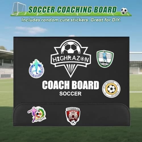 HIGHRAZON Soccer Coaching Board, Magnetic Soccer Clipboard for Coaches, Foldable Board with Dry Erase Marker | Premium Tactical Board 54x32cm thumbnail 8