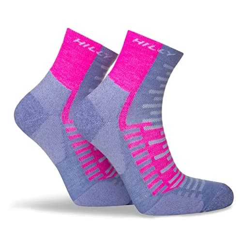Hilly Active Anklet - Min Cushioning, Lilac/Pink, Large | Eco-Friendly Moisture Wicking Socks thumbnail 3