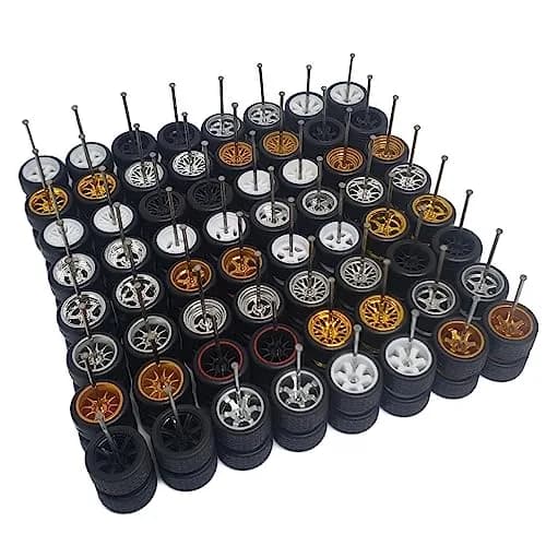 4DOBBY Real Riders Wheels Set for 10 Cars 1/64 Scale | 10 Mixed Sets for Model Car Customization thumbnail 1
