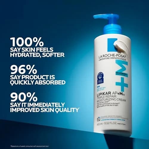La Roche-Posay Lipikar AP+MAX Triple Repair Body Cream 400ml (13.5 Fl Oz) | Clinically Proven for Dry, Itchy Skin thumbnail 3