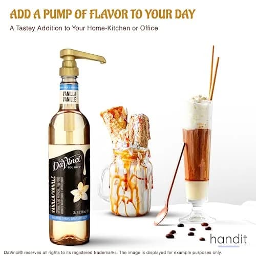 HANDIT Gold Coffee Syrup Pumps for Torani & Davinci Bottles | 8cc (0.25 oz) Dispense | 4-Pack thumbnail 5