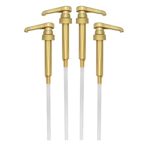 HANDIT Gold Coffee Syrup Pumps for Torani & Davinci Bottles | 8cc (0.25 oz) Dispense | 4-Pack thumbnail 1