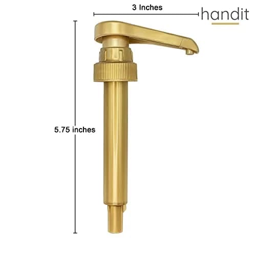 HANDIT Gold Coffee Syrup Pumps for Torani & Davinci Bottles | 8cc (0.25 oz) Dispense | 4-Pack thumbnail 8