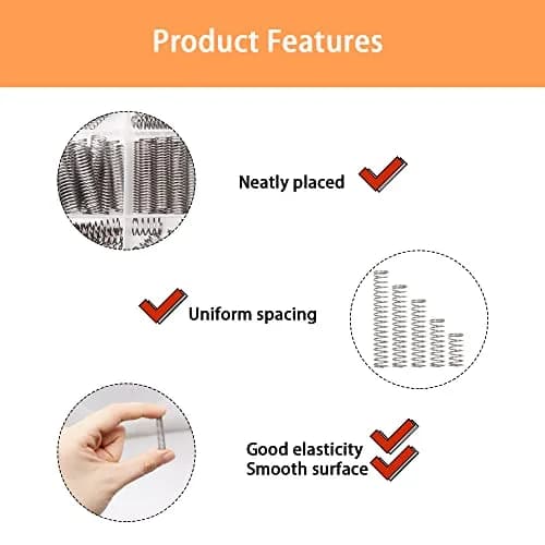 Dianrui Compression Springs Assortment Kit 392PCS | 24 Sizes Stainless Steel for DIY Repair thumbnail 4
