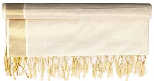 Fashily Women's Off White Cotton Dupatta (Gold Kasavu) | Traditional Kerala Style thumbnail 5