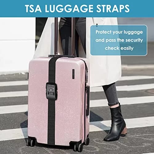 Travel Inspira Luggage Straps for Suitcases with TSA Lock | Heavy Duty, TSA Approved, Adjustable (7.72 × 3.78 × 2.40 inches) thumbnail 2